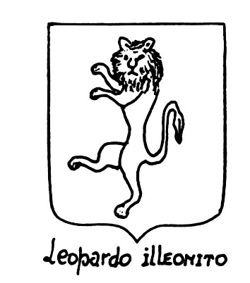 Immagine del termine araldico: Leopardo illeonito
